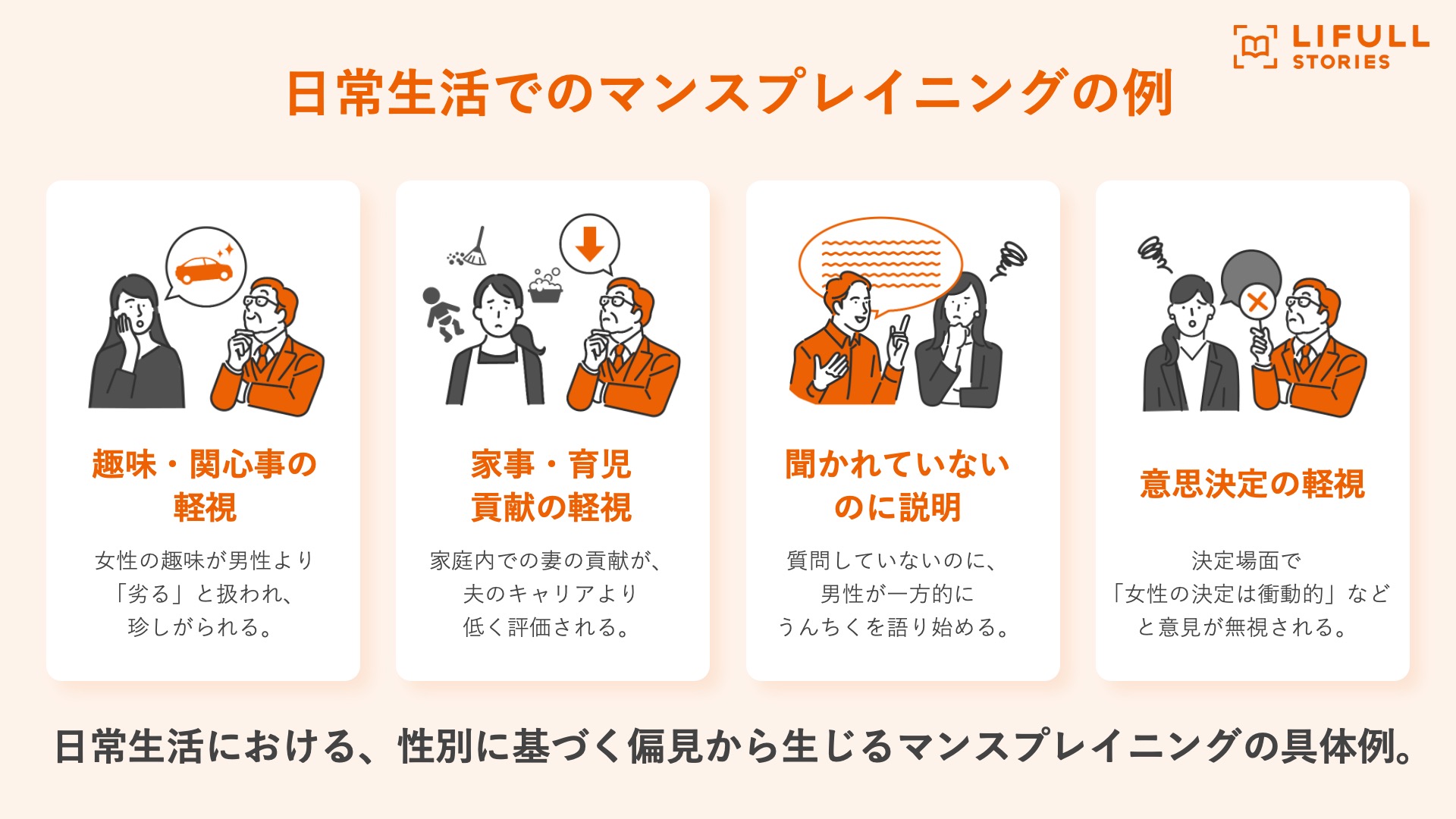 日常生活でのマンスプレイニング例