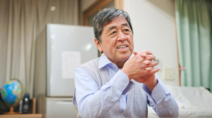 「荒川区男性介護者の会（オヤジの会）」副会長を務める神達五月雄さん 